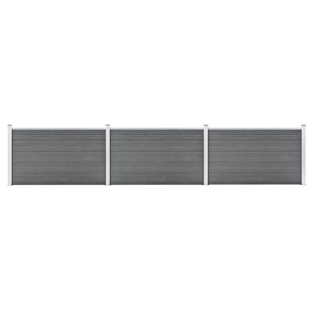 Clôture de jardin wpc 526x106 cm gris