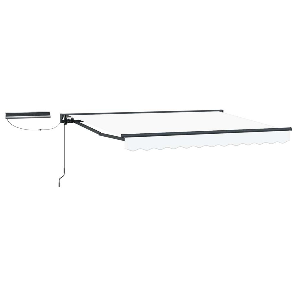 Auvent rétractable électrique blanc et anthracite 3,5 x 2,5 m