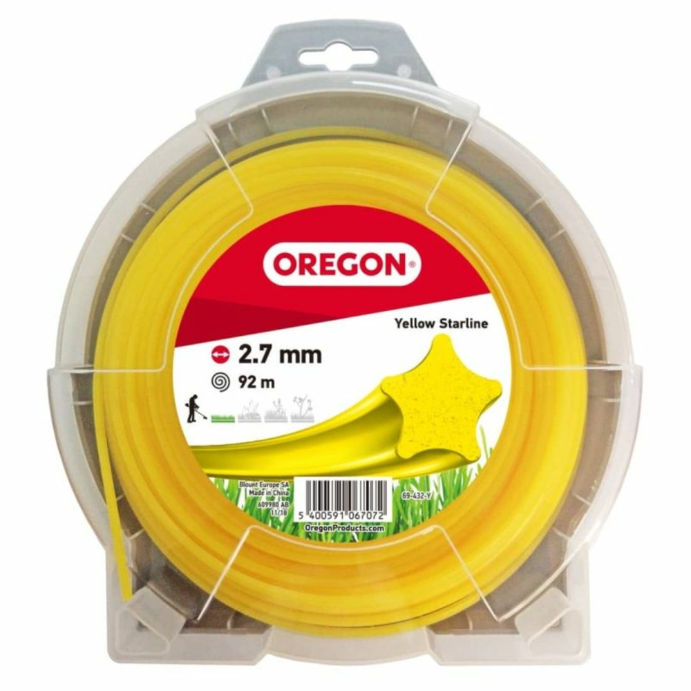 Fil débroussailleuse etoile nylon jaune ø2.7mm/92m oregon 69-432-y