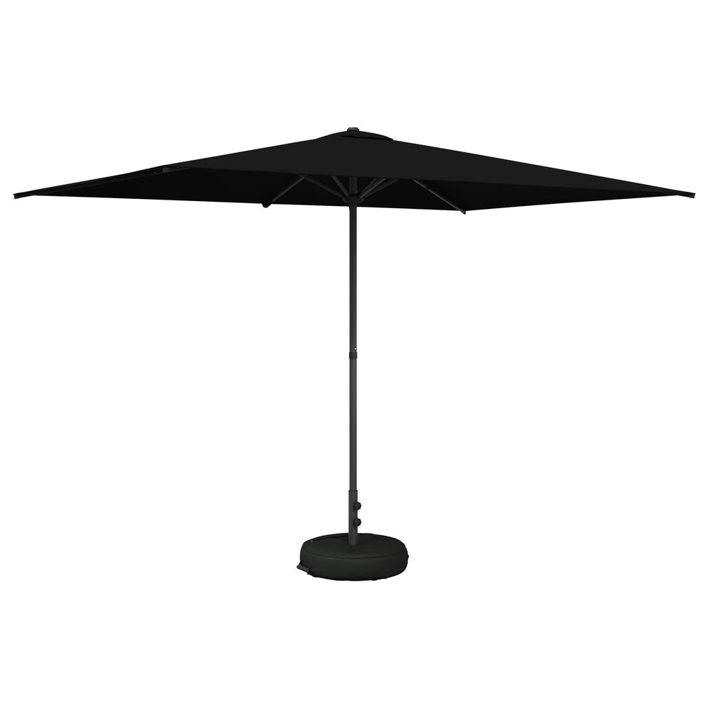 Parasol de jardin avec base 200 x 300 cm polyester