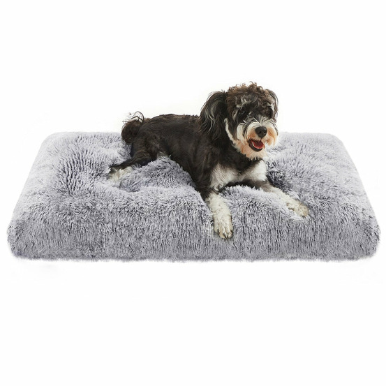 Panier pour chien canapé lit pour animaux rembourrage moelleux lavable en machine coussin pour chien 80 x 50 cm gris 12_00067
