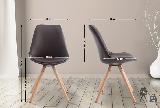 Chaise visiteur ronde laval natura