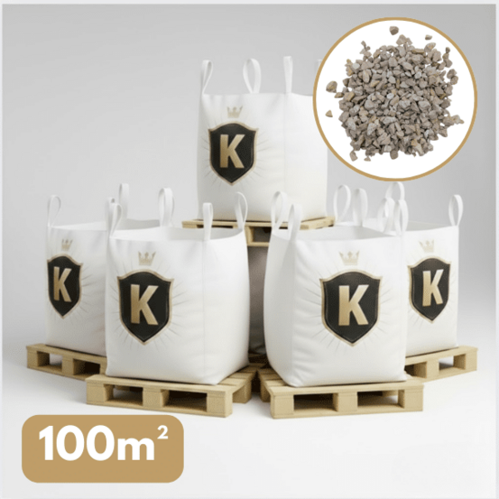 Gravillons calcaire blanc 6/16 mm – pack 5 big bag +/- 1,5t – 100 m²