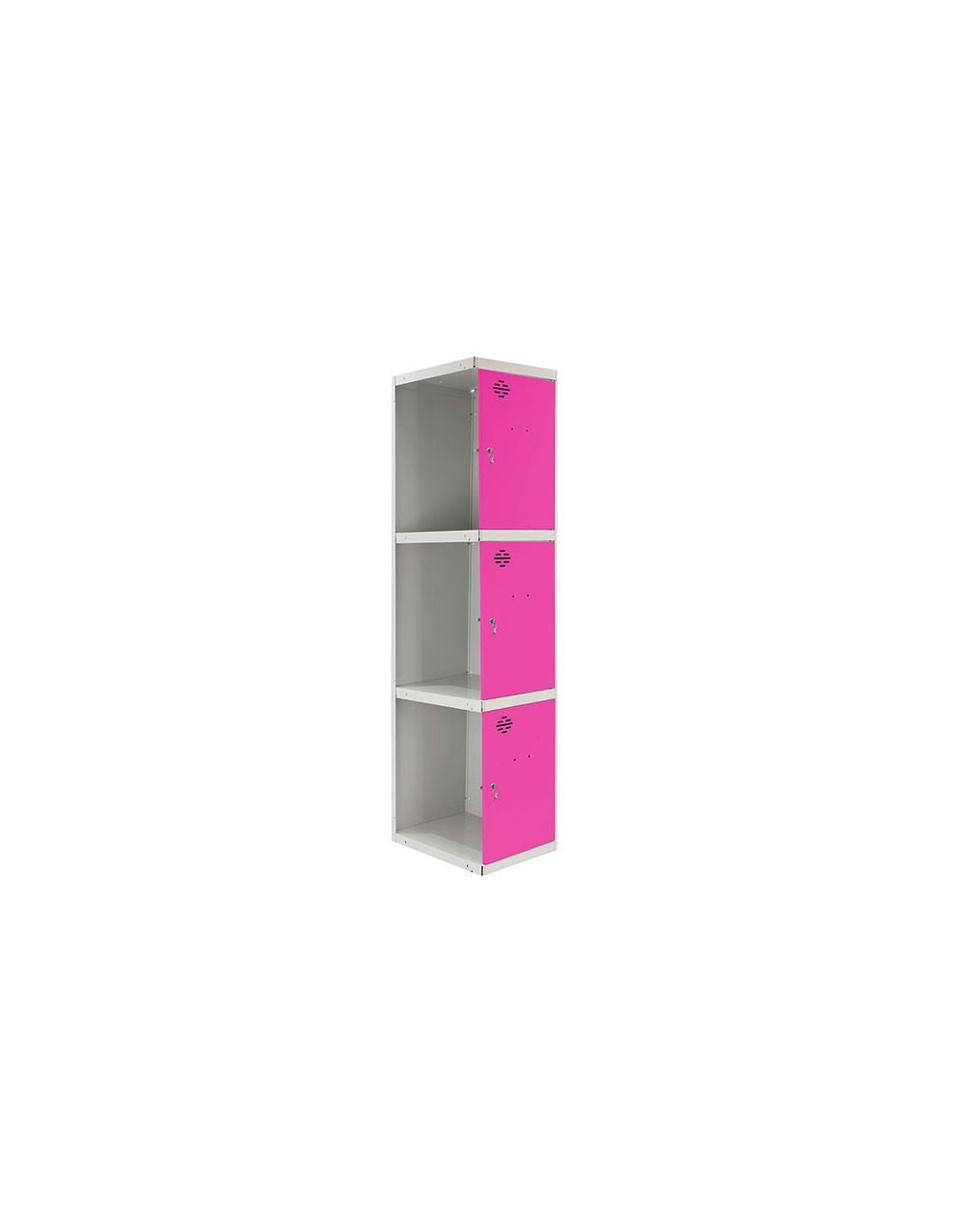 Casier-armoire simonlocker prof.dism.3 porte 1/3 400 adi gr/rs gris/rose 1800x400x500 - simonrack