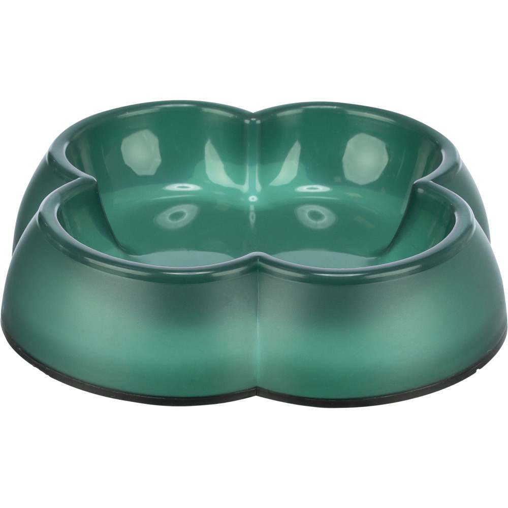 Gamelle plastique forme trèfle 0.25 litre ø 12 cm coloris divers pour cha