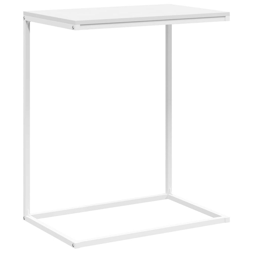 Table d'appoint blanc 55x35x66 cm bois d'ingénierie