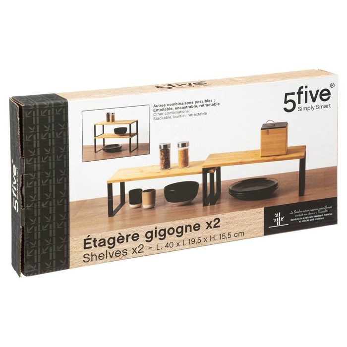 Étagère basse 2 cases Mix bambou - Beige - Kiabi - 52.90 Étagère basse 2 cases Mix bambou - Beige - Kiabi - 52.90