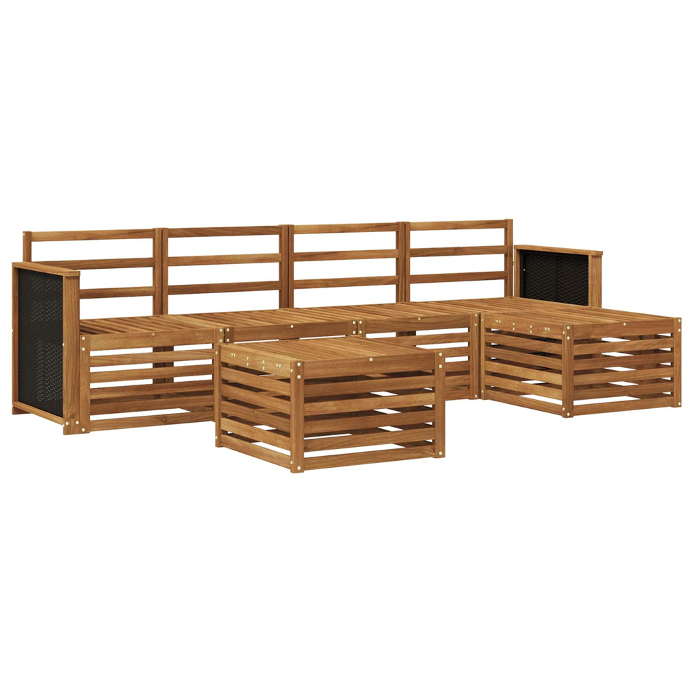 Ensemble de canapés d'extérieur 6 pcs naturel