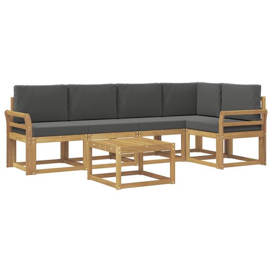 Ensemble de canapés d'extérieur 6 pc blanc et anthracite