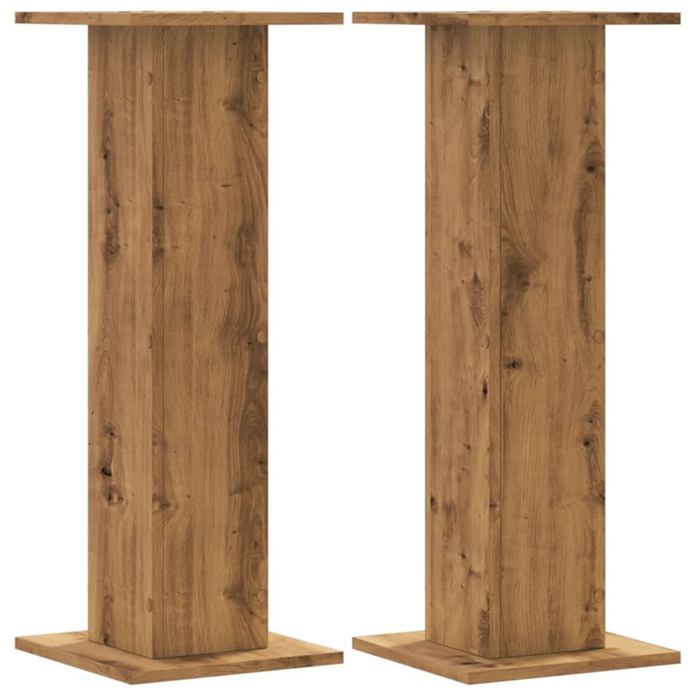 Supports pour plantes 2 pcs chêne artisanal bois d'ingénierie