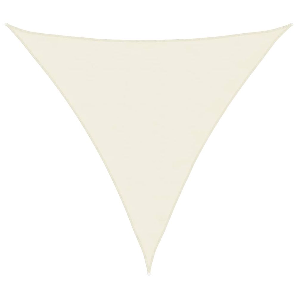 Voile de parasol tissu oxford triangulaire 3,6x3,6x3,6 m crème