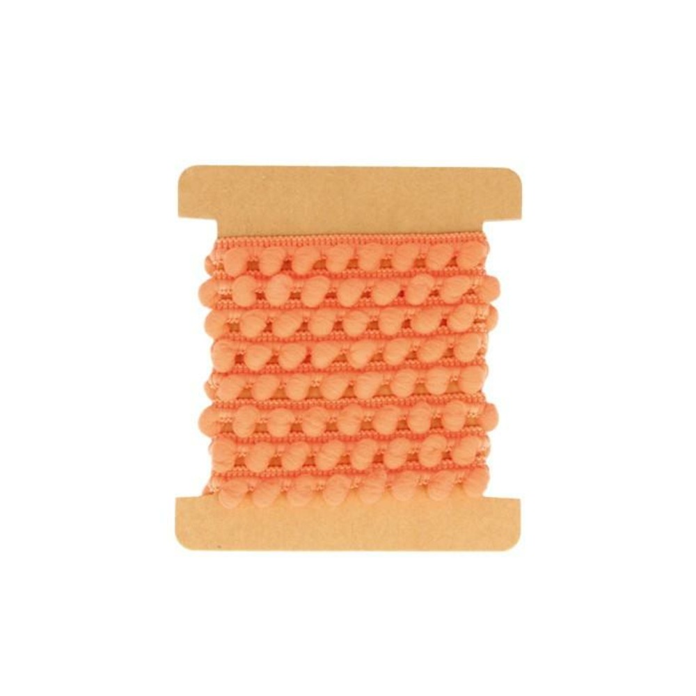 Ruban à pompons orange 1 m