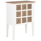 Buffet bahut armoire console meuble de rangement blanc 80 cm bois massif