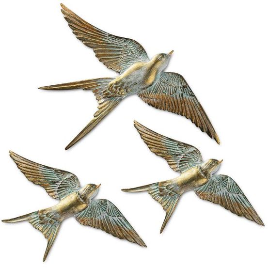 Décoration murale en polyester oiseaux en vol modèle 2