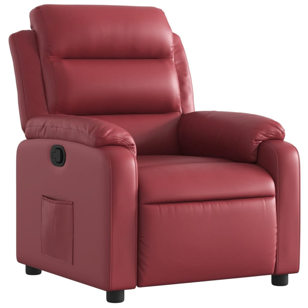 Fauteuil inclinable rouge bordeaux similicuir