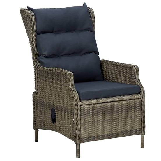 Ensemble à manger de jardin 7 pcs marron