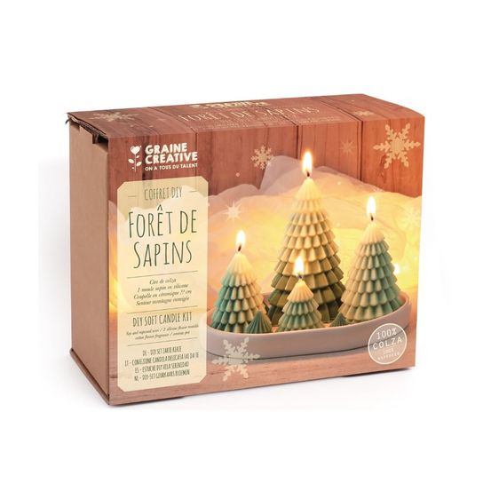 Kit bougie forêt de sapins noel