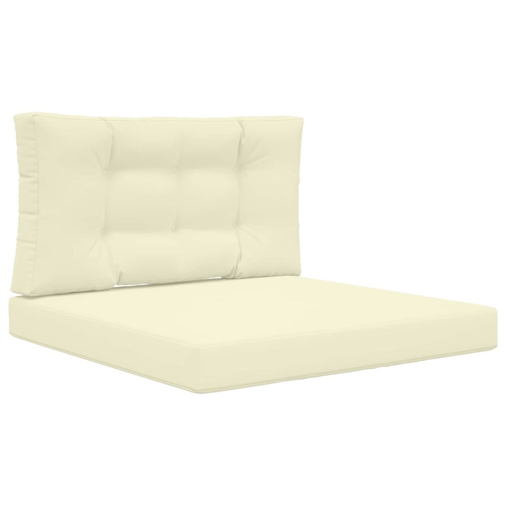 Coussin de canapé d'extérieur polyester crème 80 x 80 cm