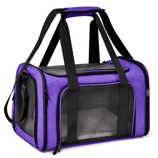 Sac de transport pour chat, portable et pliable violet taille l downypaws