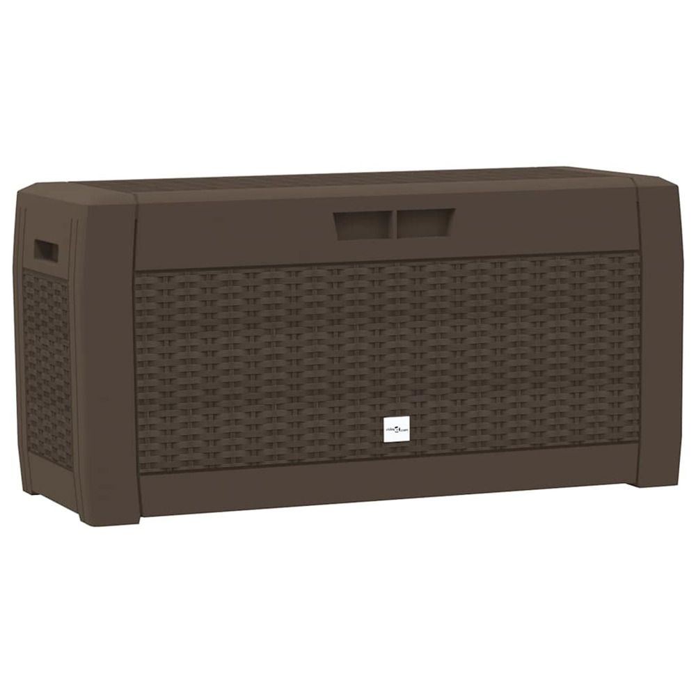 Boîte de stockage de jardin marron 119x48x60 cm polypropylène