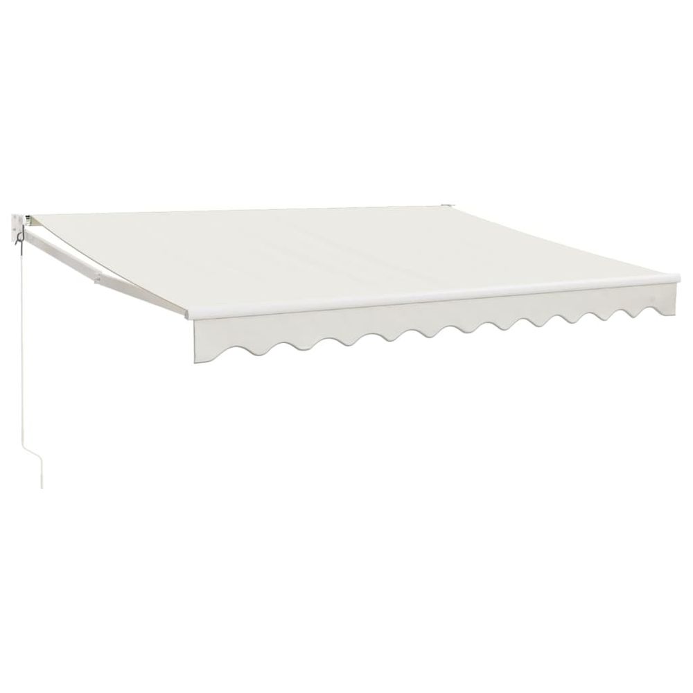 Auvent rétractable crème 3,5x2,5 m tissu et aluminium