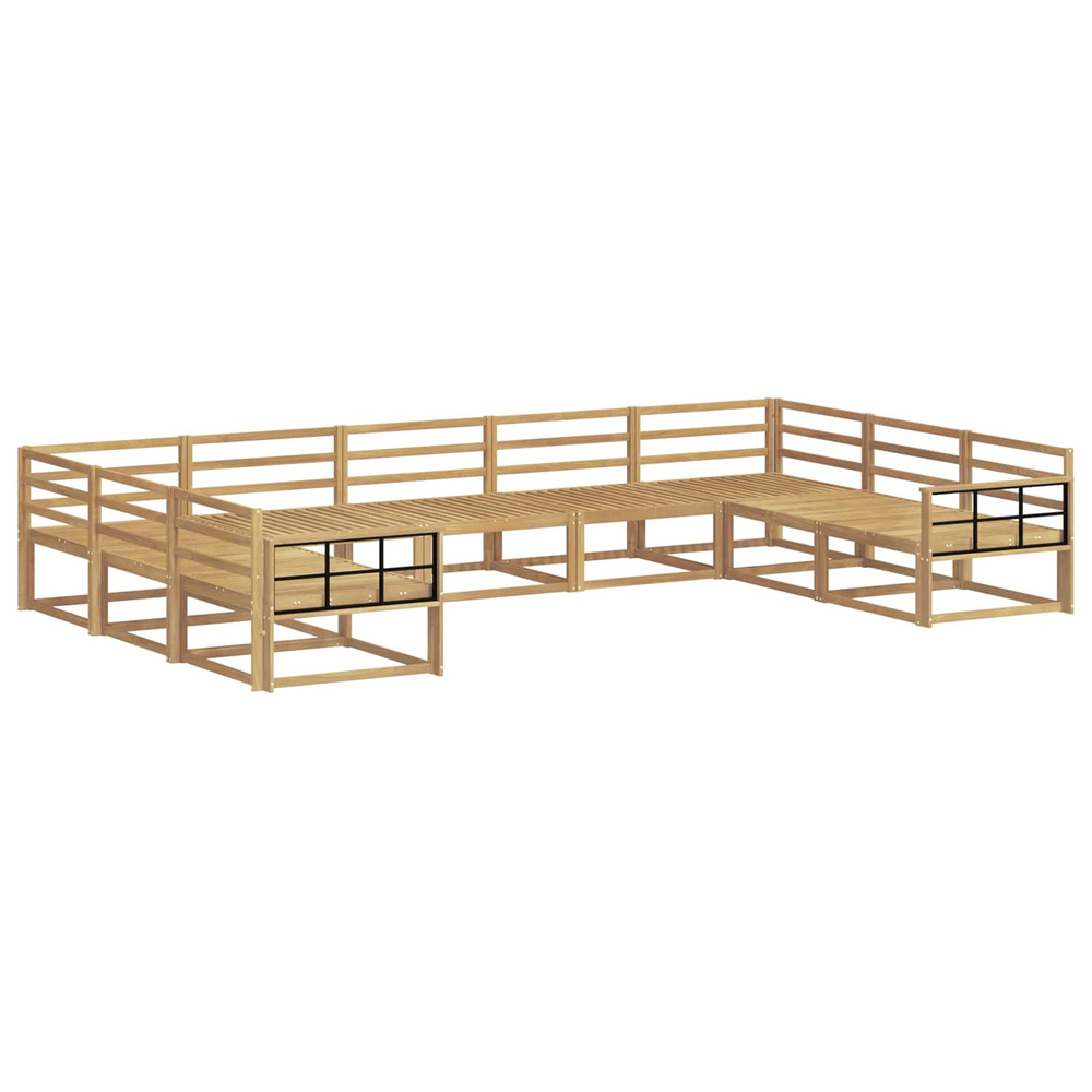 Ensemble de canapés d'extérieur 9 pcs blanc 404 x 247,5 x 73 cm