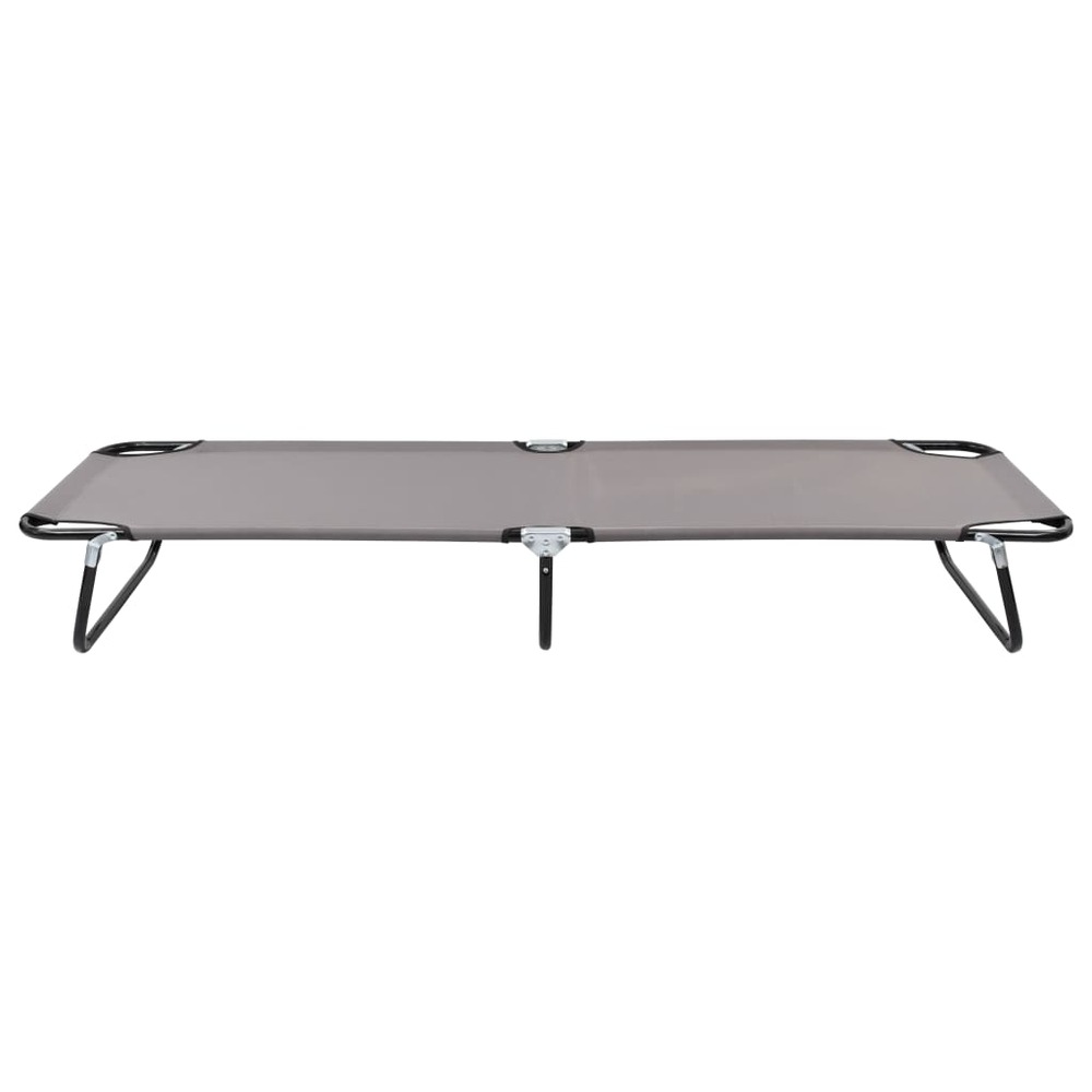 Chaise longue pliable gris acier