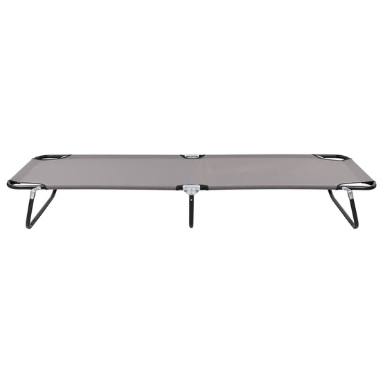 Chaise longue pliable gris acier