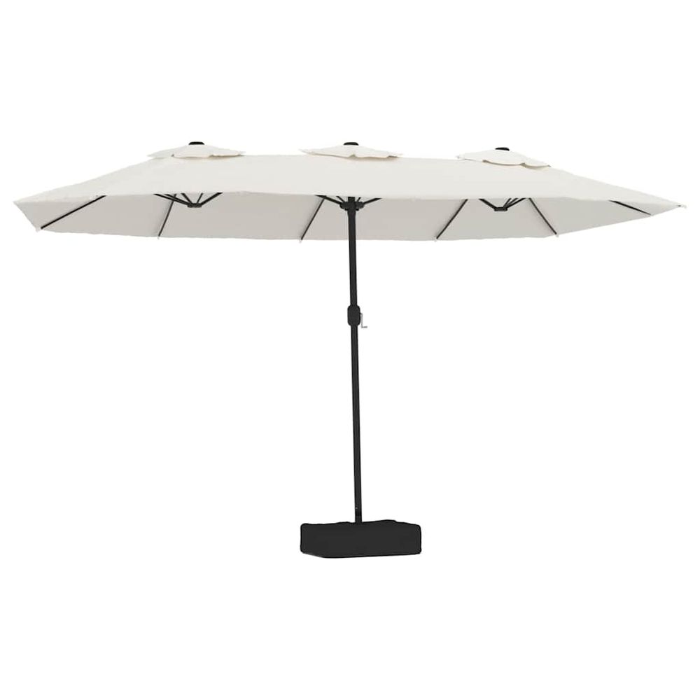 Parasol à double tête blanc sable 449x265 cm