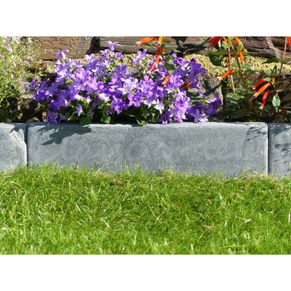 Bordure ardoise patinée 30 cm - pack 5 pièces - 1,5 mètres
