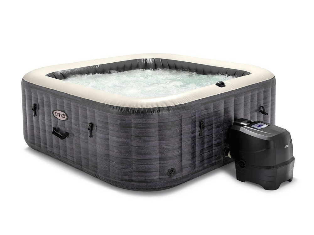 Spa gonflable purespa ardoise carré bulles 4 places