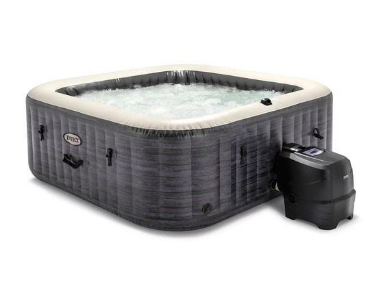 Spa gonflable purespa ardoise carré bulles 4 places