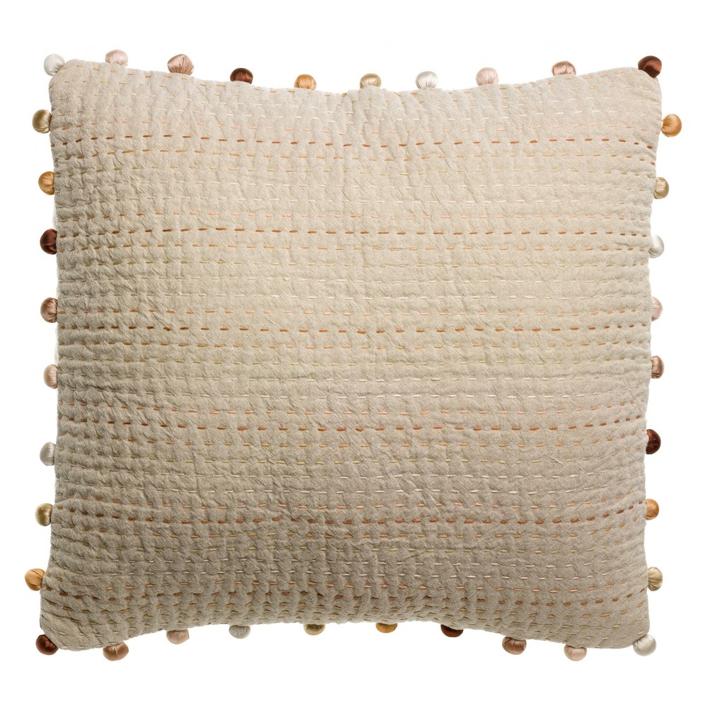 Coussin uni gastounet sienne 45 x 45 cm