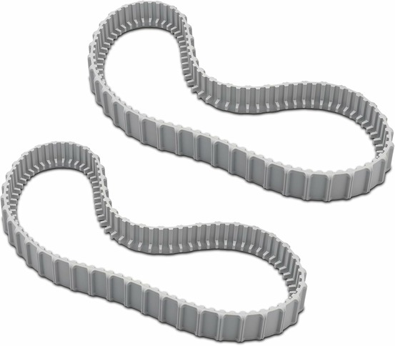 Chenilles de remplacement grises (2 pièces) pour dolphin gamme e et t - 9983152-r2