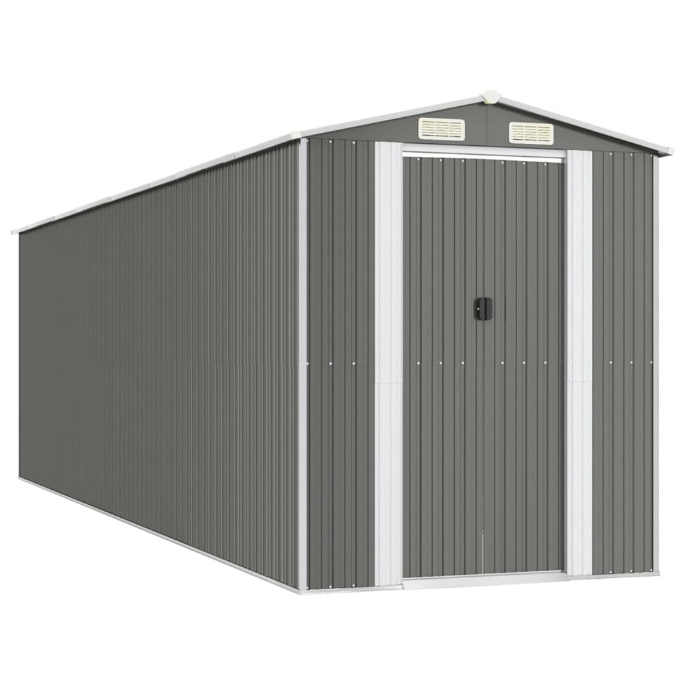 Abri de jardin cabane cabanon maison de stockage remise extérieur hangar outils robuste clair 192 x 689 x 223 cm acier galvan