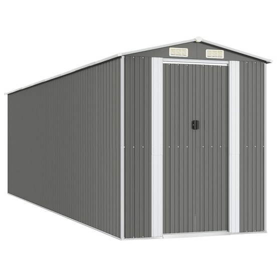 Abri de jardin cabane cabanon maison de stockage remise extérieur hangar outils robuste clair 192 x 689 x 223 cm acier galvan