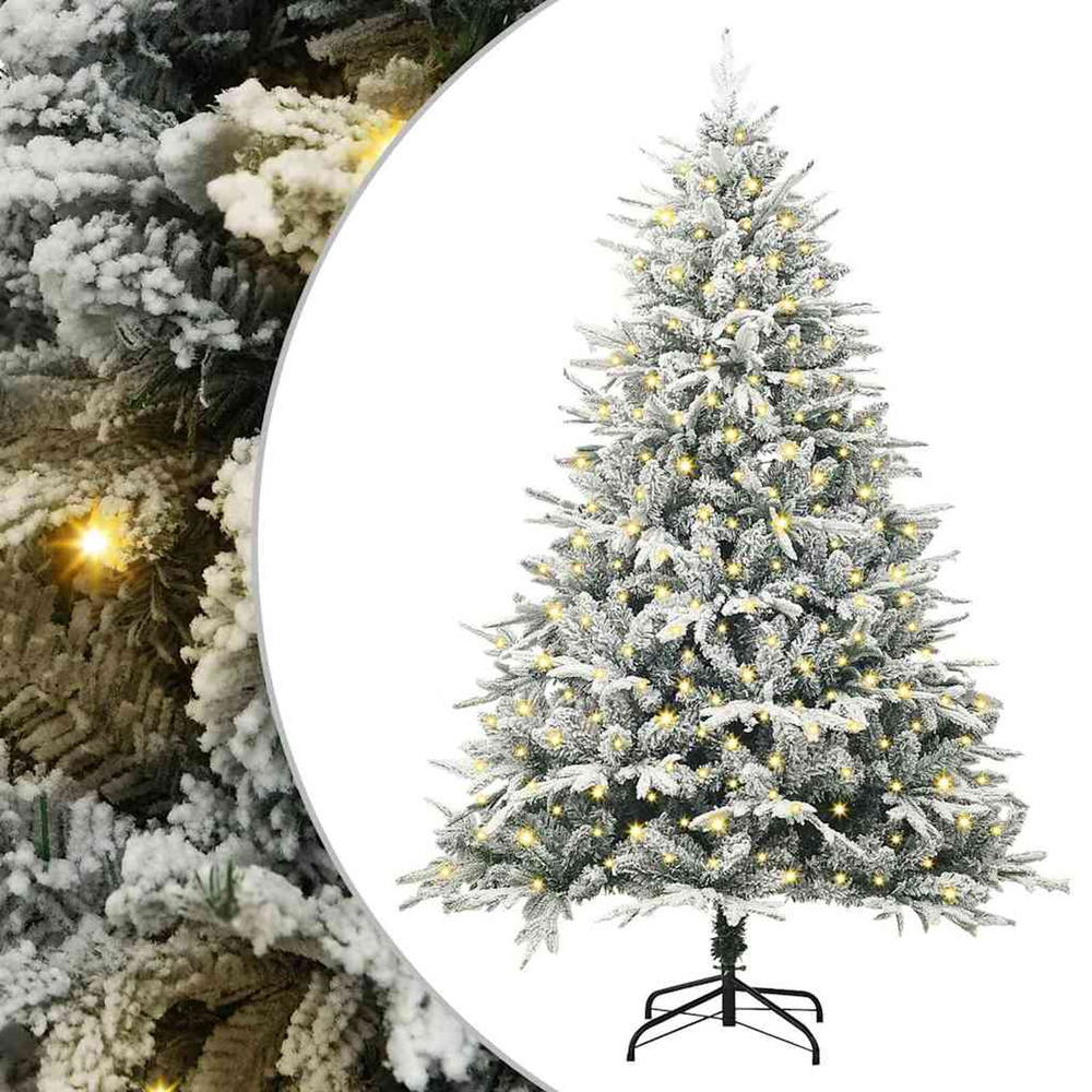 Sapin de noël artificiel pré-éclairé vert 180 cm pvc et pe