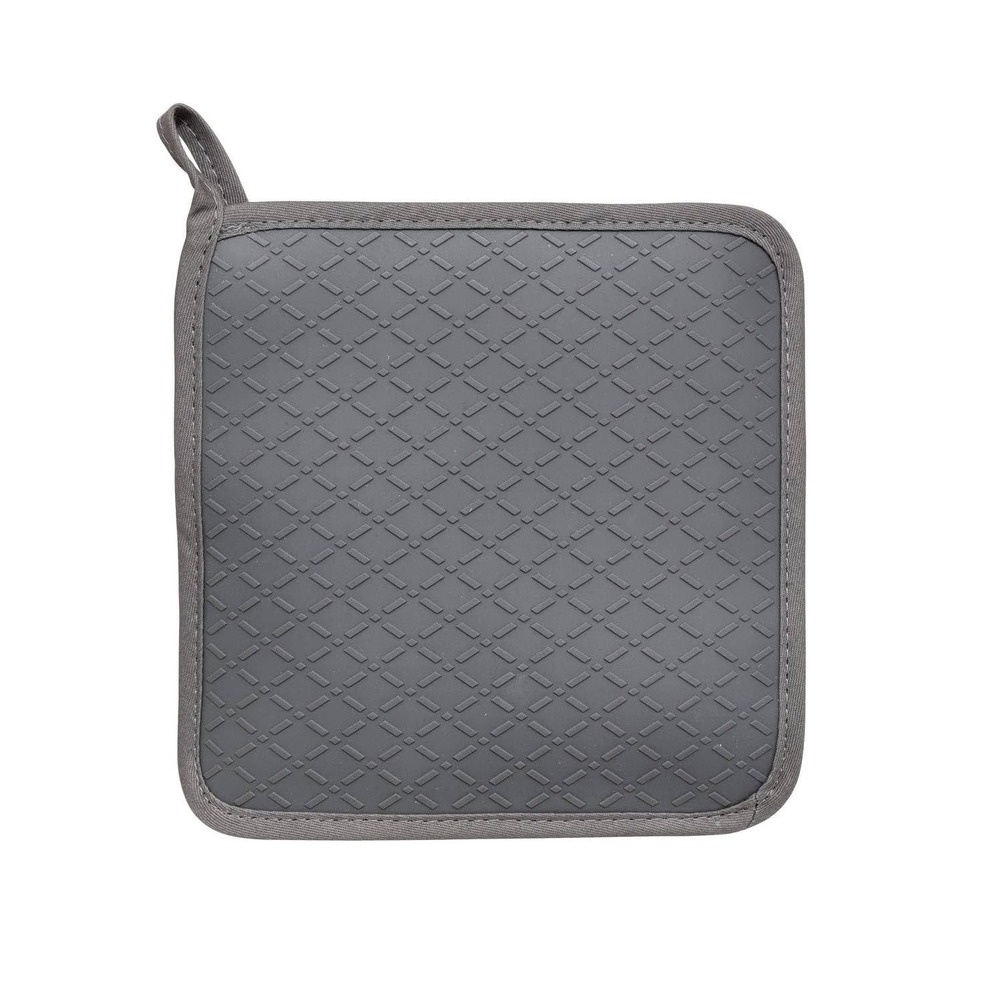 Manique de cuisine avec protection silicone gris