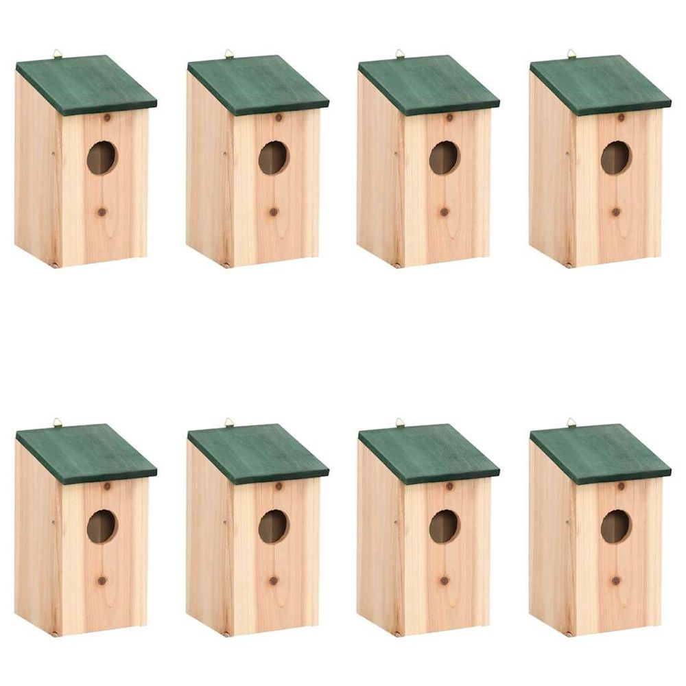 Nichoirs 8 pcs bois 12x12x22 cm