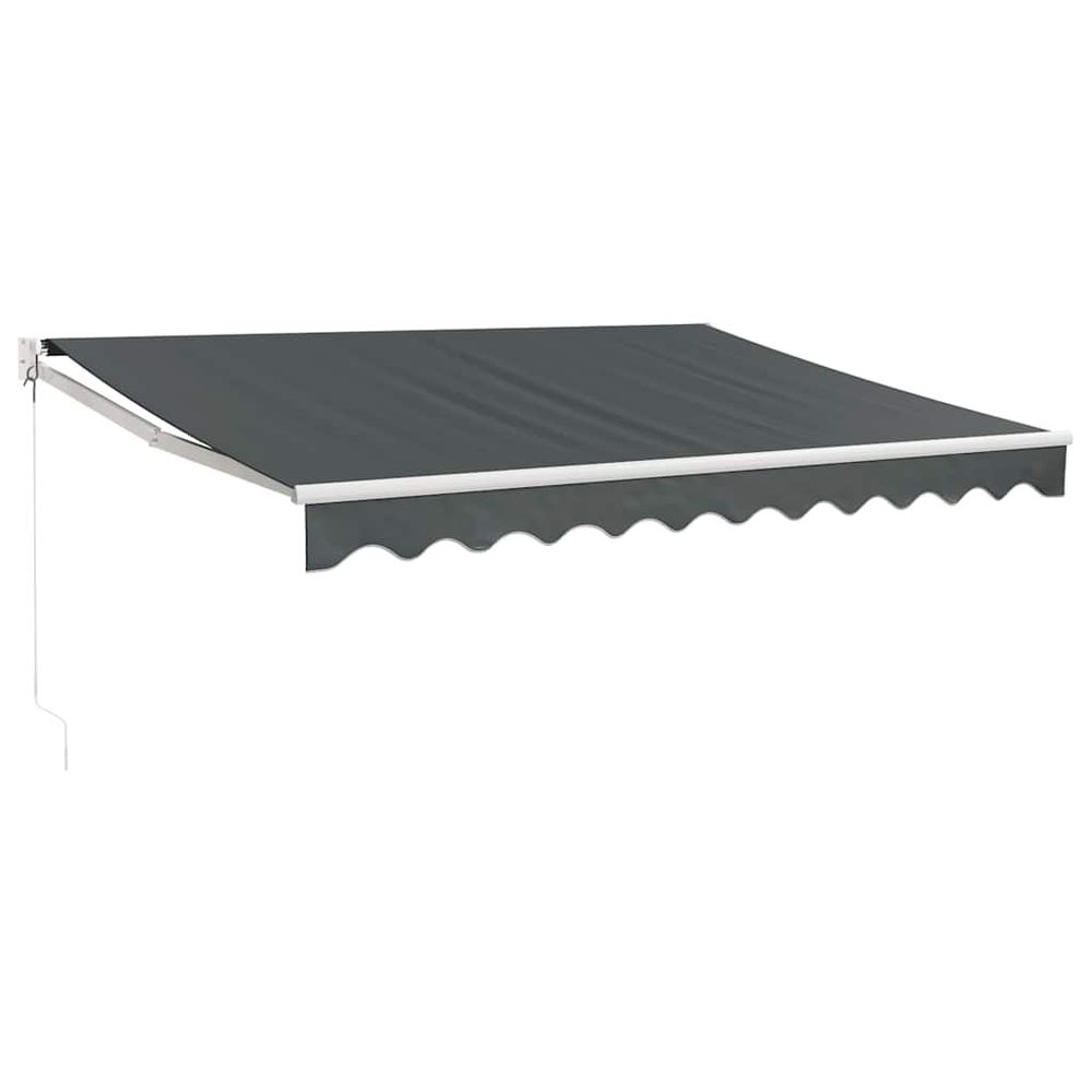 Auvent rétractable anthracite 3,5x2,5 m tissu et aluminium