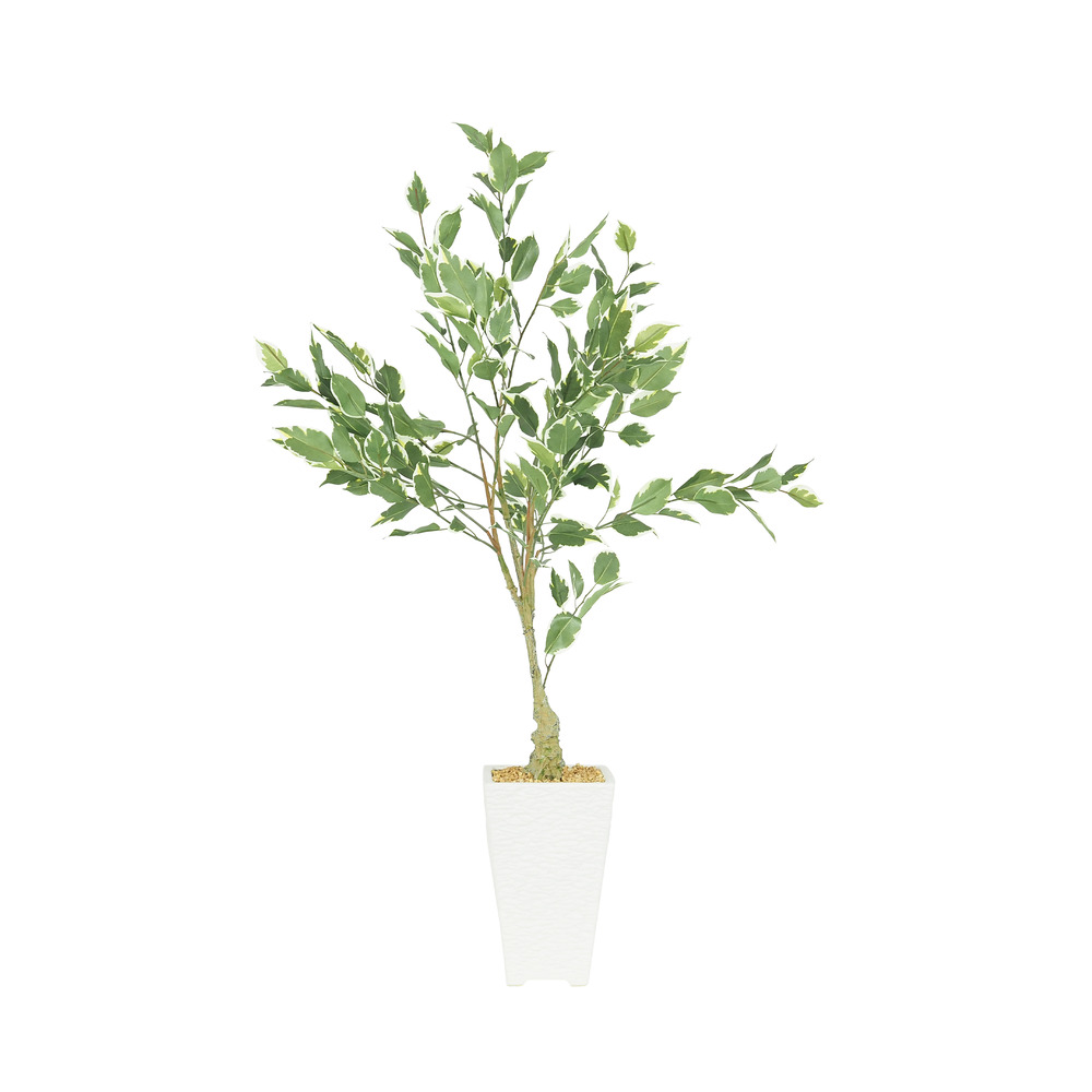 Ficus artificiel en pot céramique blanc 98 cm