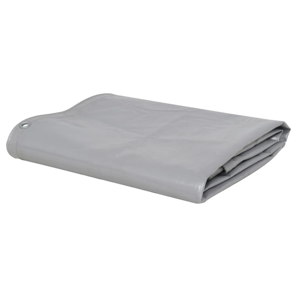 Tarps gris 3 x 4 m toile avec revêtement en pvc