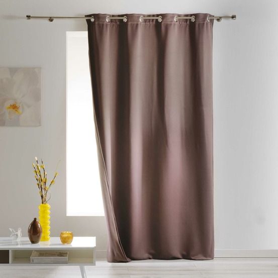 Rideau à oeillets occultant isolant coveri