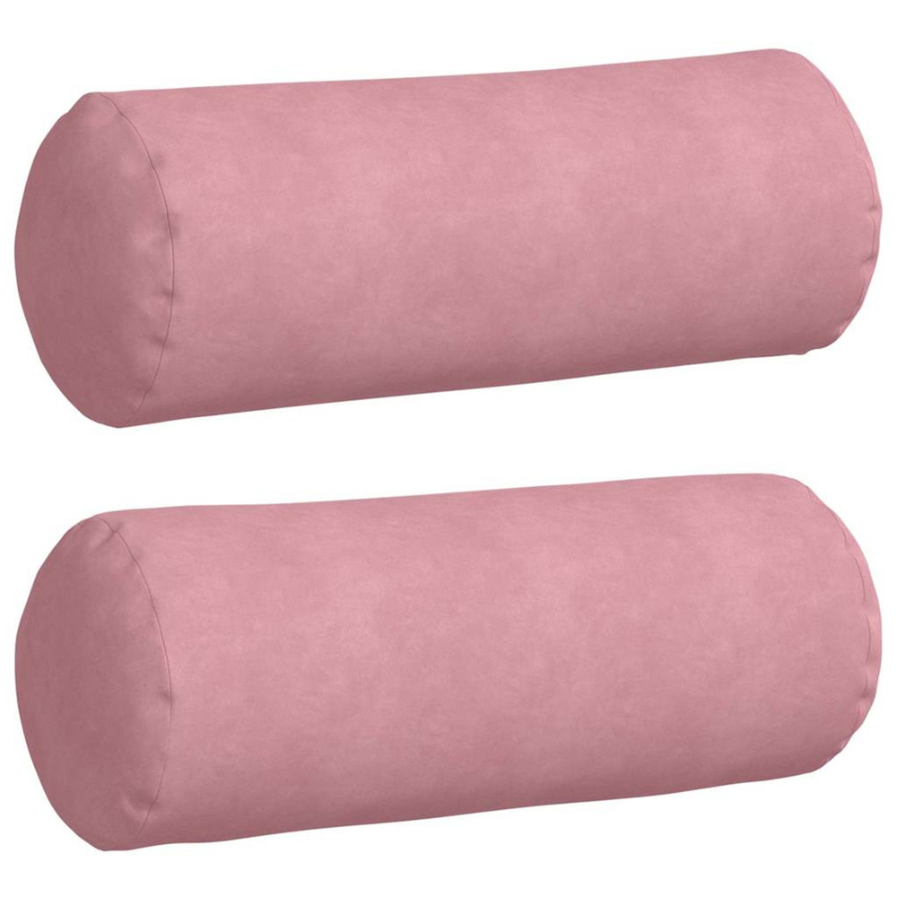 Coussins d'accent 2 pcs rose ø 25 x 70 cm