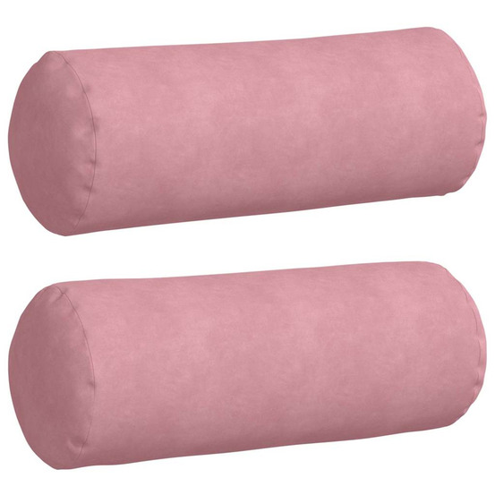 Coussins d'accent 2 pcs rose ø 25 x 70 cm