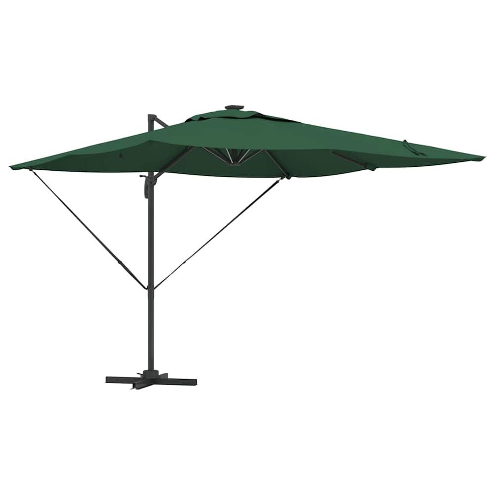 Parasol vert 286 x 284 x 270 cm aluminium et polyester