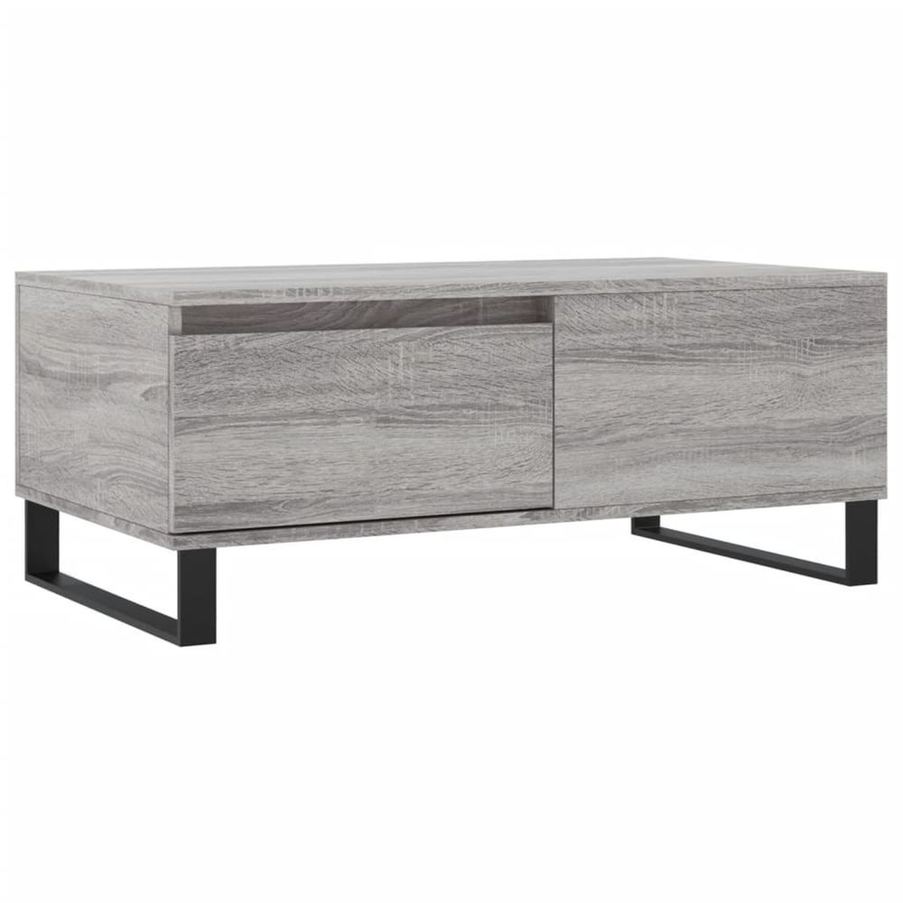 Table basse sonoma gris 90x50x36,5 cm bois d'ingénierie
