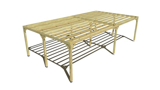 Pergola bois • 9m x 5m • indépendante • sens largeur • livraison comprise