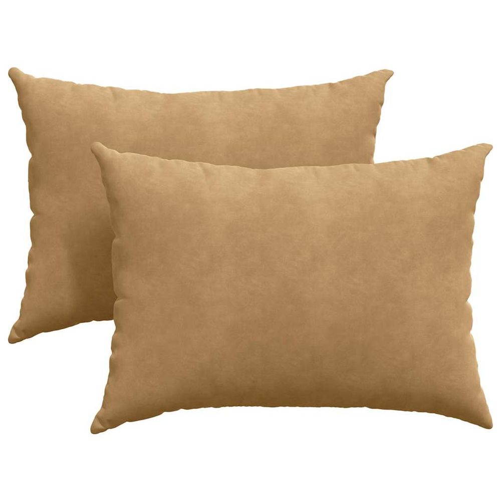 Coussins de canapé 2 pcs marron 70 x 50 cm