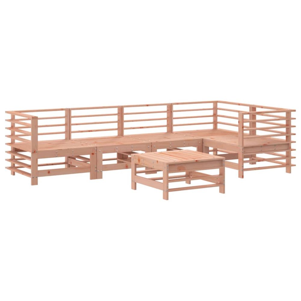 Salon de jardin 6 pcs bois massif douglas